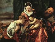 LOTTO, Lorenzo The Mystic Marriage of St. Catherine sg oil